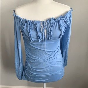 ArdenB Blue Long Sleeve Top
